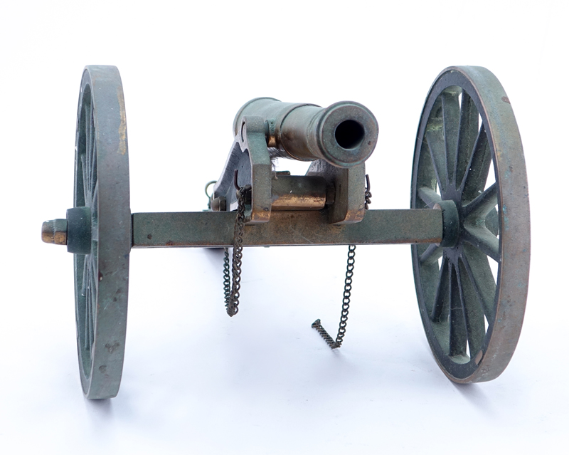 Antique Heavy Brass Model of a Army Canon