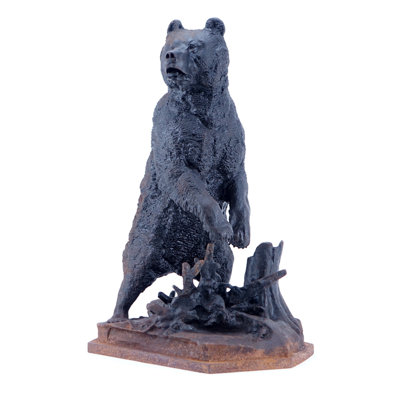 After: Eugene Lanceray, Russian (1875 - 1946) Cast Iron "Standing Bear" Signed in the Cast