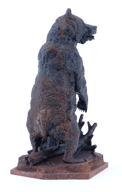 After: Eugene Lanceray, Russian (1875 - 1946) Cast Iron "Standing Bear" Signed in the Cast