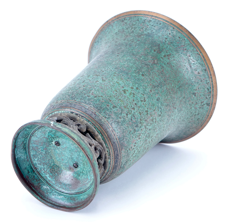 Carl Sorenson Verdigris Patinated Bronze Vase