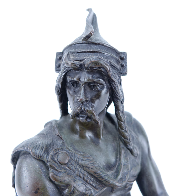 After: Jean Didier Debut (1824-1893) "Vercingetorix" Bronze Sculpture, Signed Lower