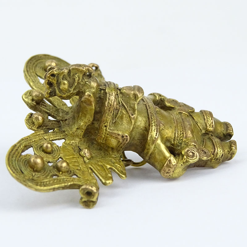 Pre-Colombian Copper Alloy Figure of a Deity now mounted as a pendant