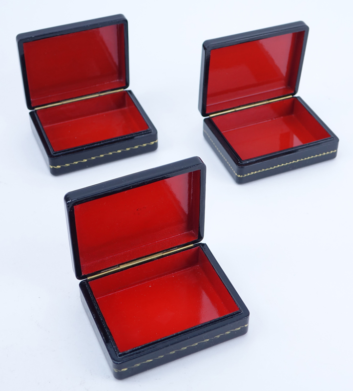 Collection of Three (3) Russian Mother Of Pearl and Lacquer Boxes