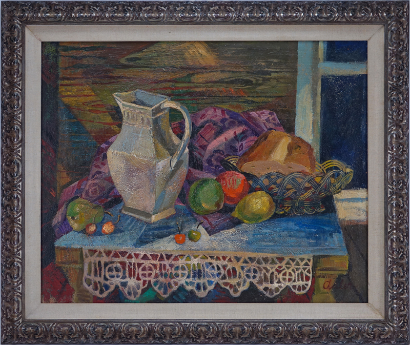 Jankel Adler, Polish (1895 - 1949) Oil on canvas "Still Life"