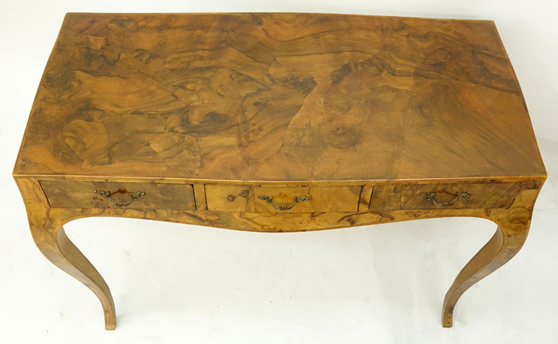 Mid Century Italian Patchwork Burl Wood Inlaid Table