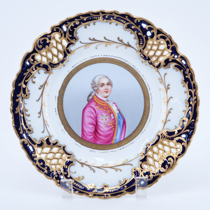 19/20th Century Sevres Style Portrait Plate