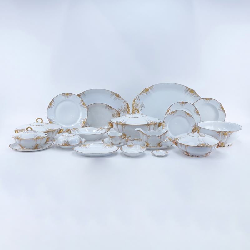 One Hundred and Four (104) Piece Charles Field Haviland Limoges Porcelain Dinner Service