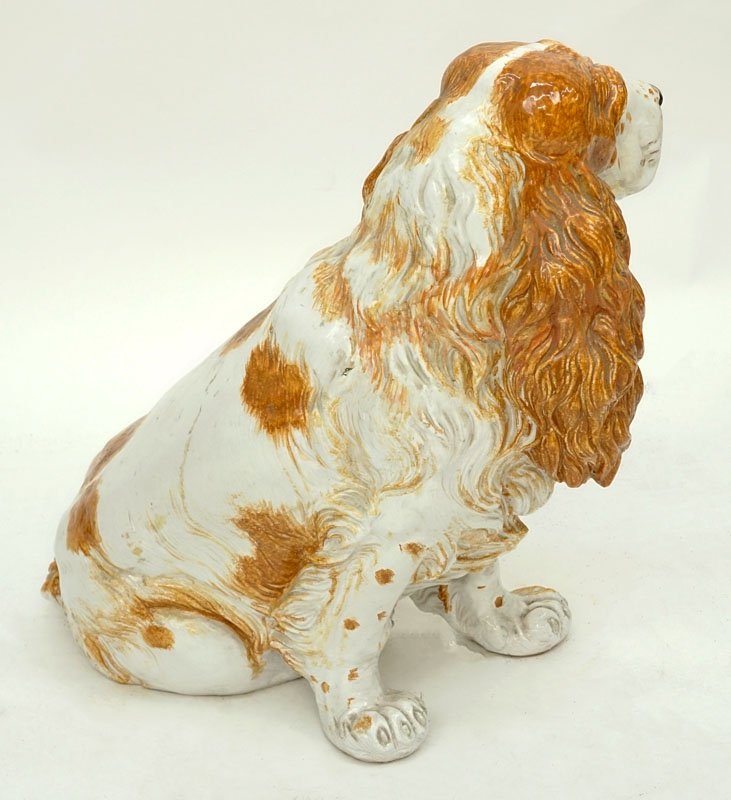 Large Mid Century Italian Hand painted Cocker Spaniel Dog Figure