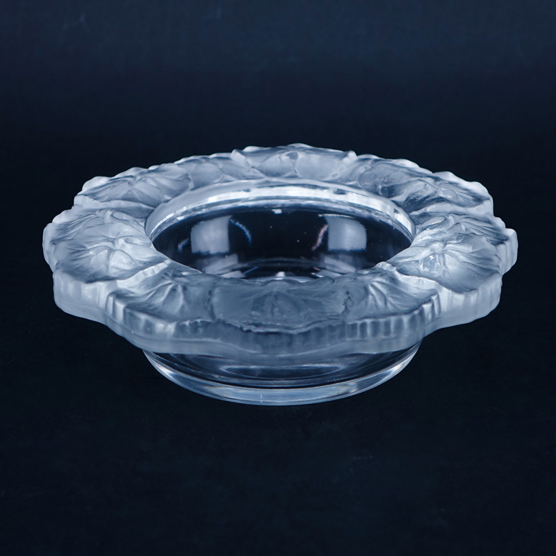 Lalique Style Honfleur Crystal Bowl