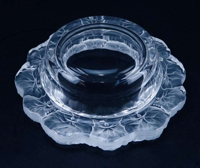 Lalique Style Honfleur Crystal Bowl