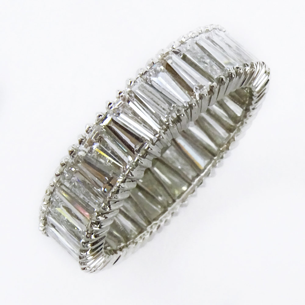 4.0 Carat Tapered Baguette Diamond and Platinum Eternity Band.