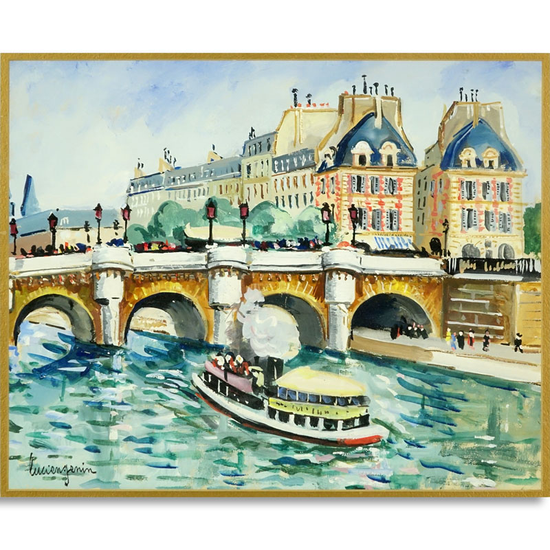 Lucien Genin, French (1894-1958) Gouache on paper "Le Pont Neuf"