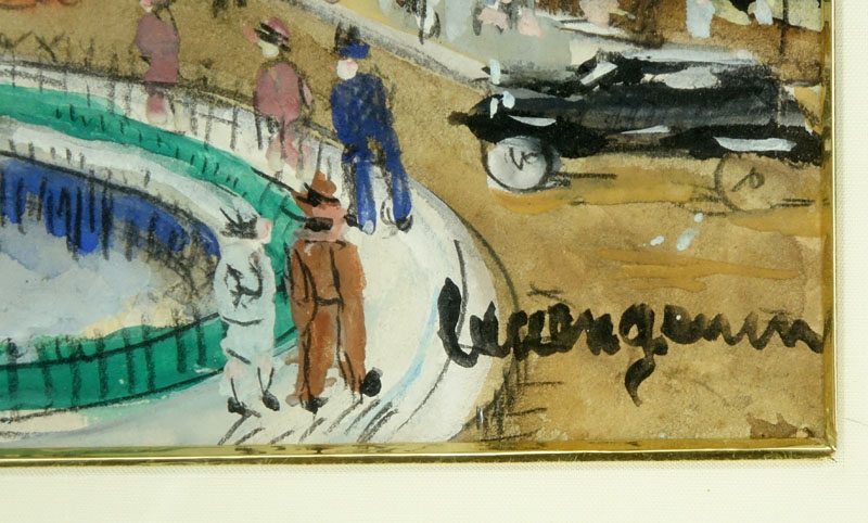 Lucien Genin, French (1894-1958) Gouache on paper "Place du Panthéon"