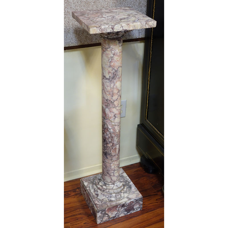 A Breche Violette Marble Pedestal