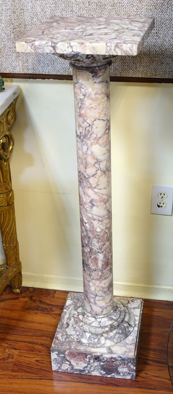 A Breche Violette Marble Pedestal