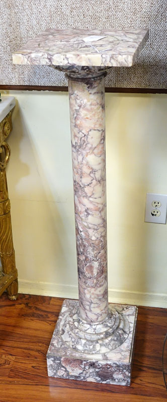 A Breche Violette Marble Pedestal