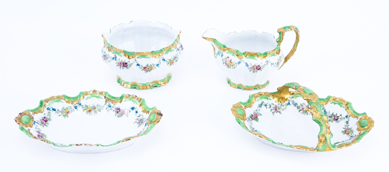 French Limoges Porcelain Partial Dessert Service