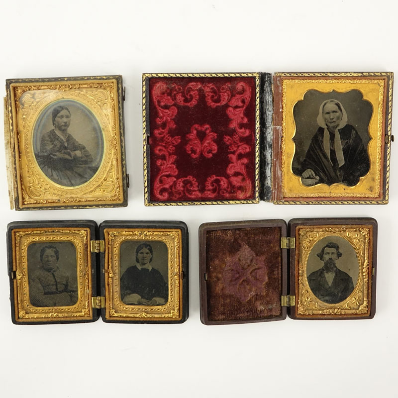 Lot of Four (4) 19th Century Cased Daguerreotypes