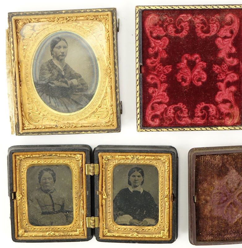 Lot of Four (4) 19th Century Cased Daguerreotypes