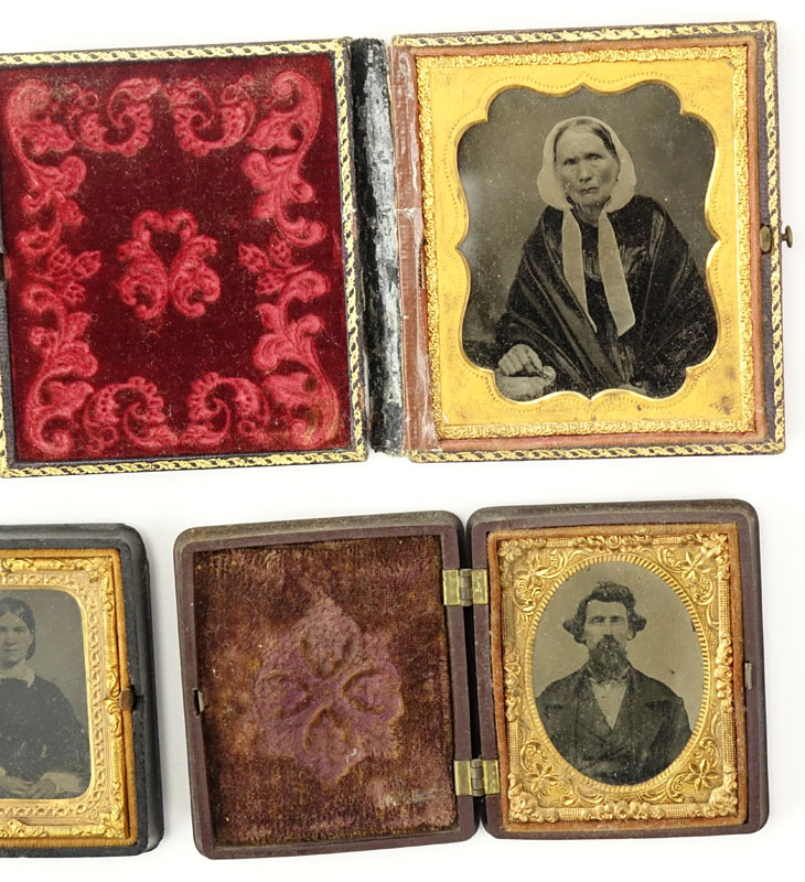 Lot of Four (4) 19th Century Cased Daguerreotypes