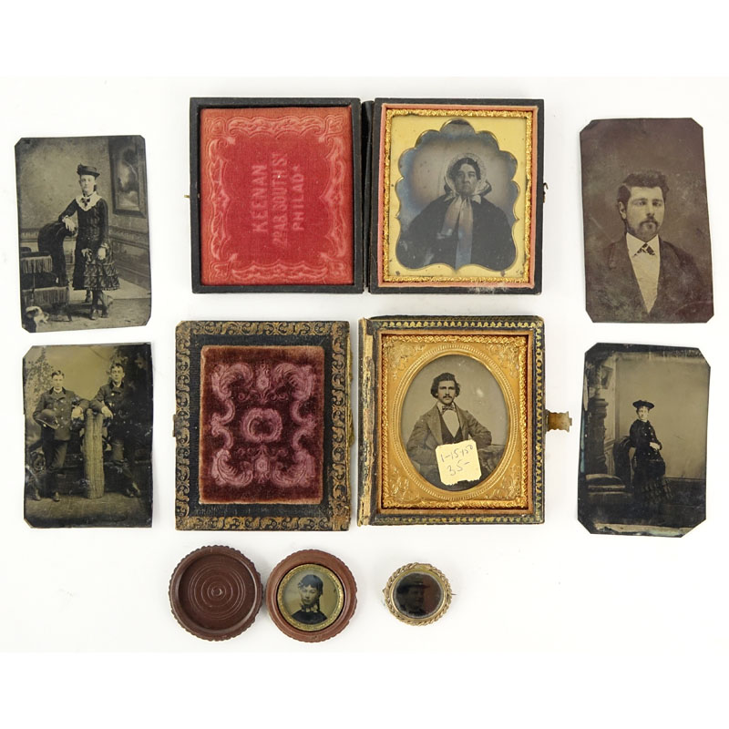 Lot of Eight (8) 19th Century Daguerreotypes