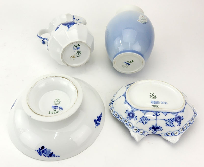 Four Pieces Royal Copenhagen Porcelain Table Top Items