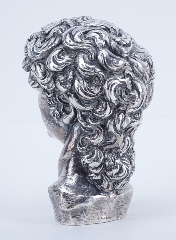 Sterling Silver Clad Bust Of David