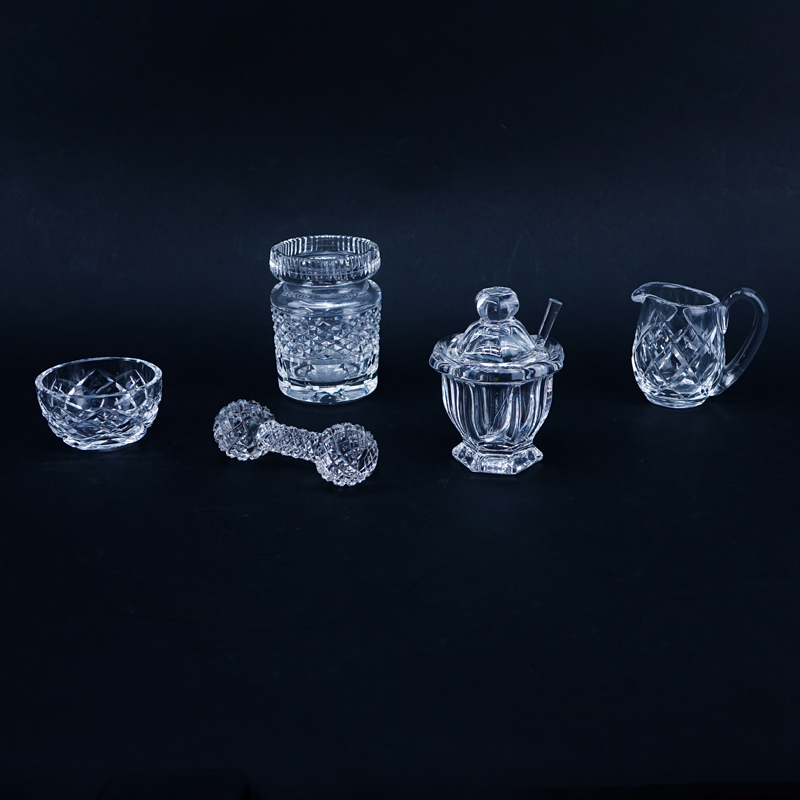 Five (5) Pieces Cut Crystal Table Top Items