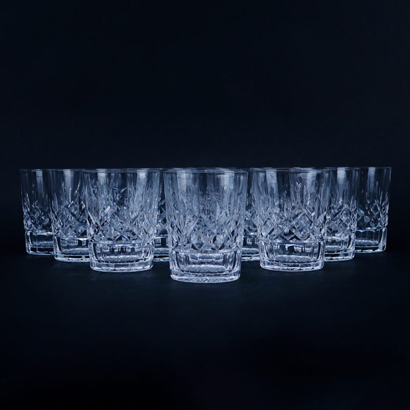 Twelve (12) Waterford Style Cut Glass Old Fashioned Glasses