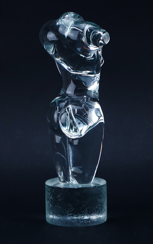 Pino Signoretto, Italian (b. 1944) Glass sculpture "Nude