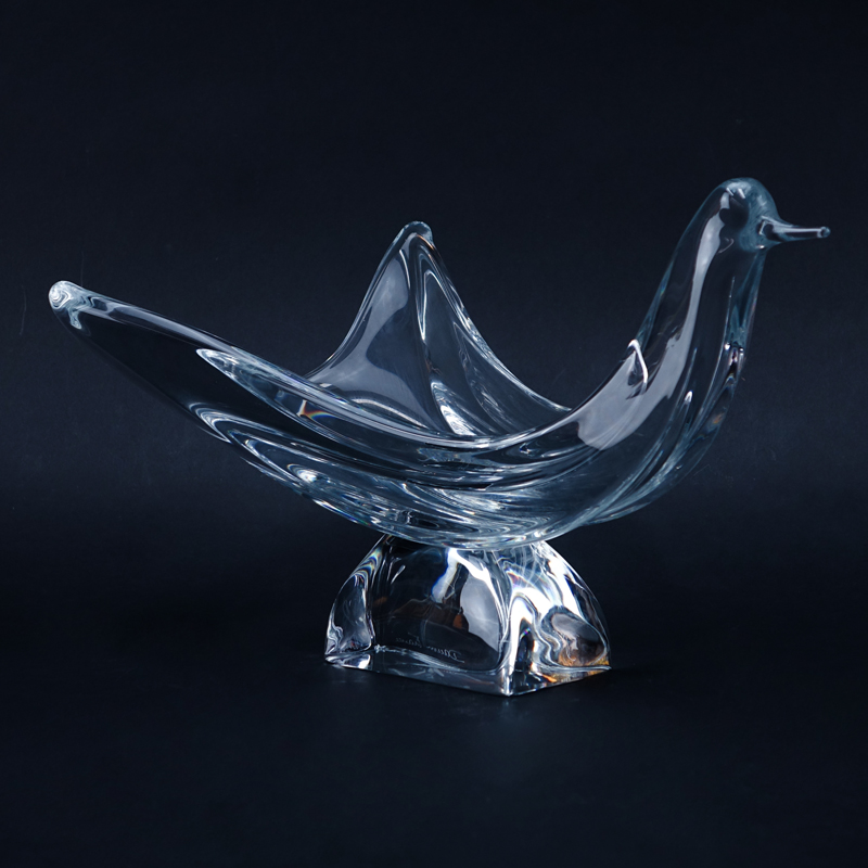 Daum France Crystal Bird Bowl