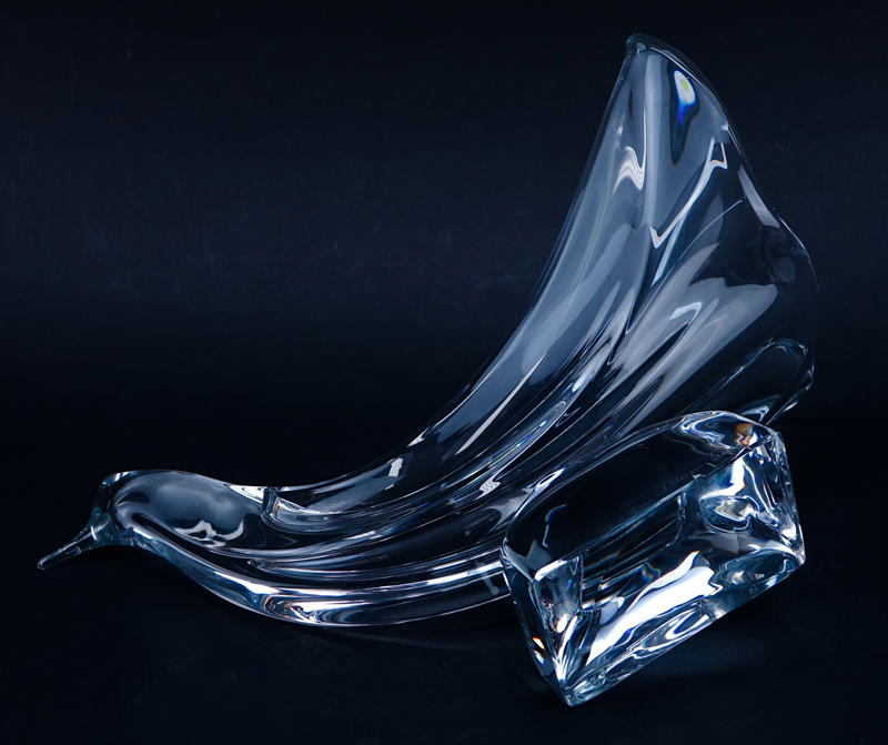 Daum France Crystal Bird Bowl