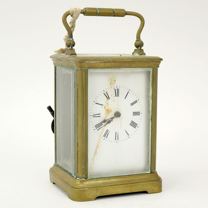 Antique Carriage Clock With Open Escapement