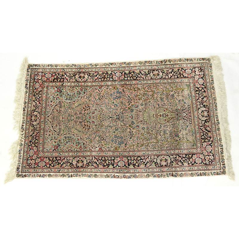 Semi Antique Persian Style Silk Rug