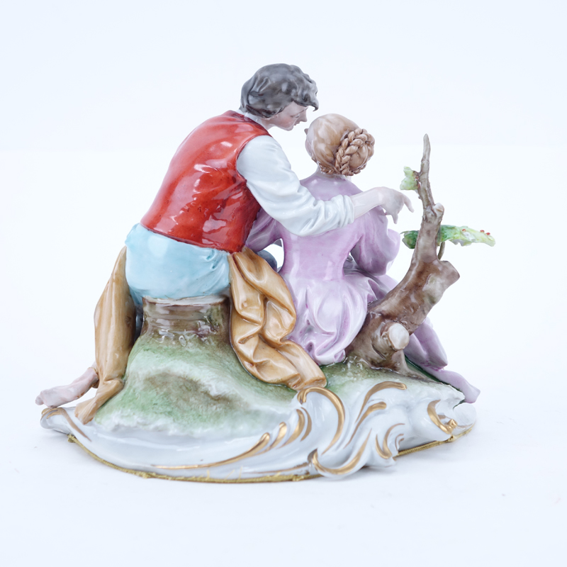 Vintage Works Of Art Italy Porcelain "Romantic Couple" Group