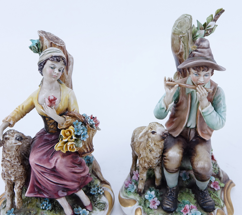 Two (2) Works Of Art Italy Porcelain Figurines