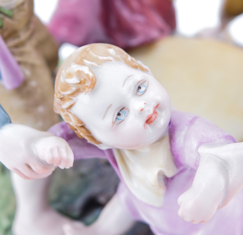 Capodimonte Style Kings Porcelain Figural Group "Ring Around the Rosie"