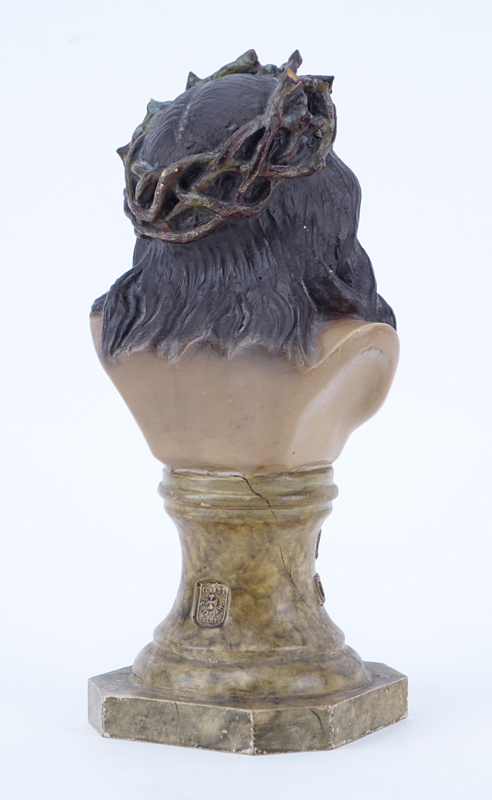 Vintage Terracotta Bust Of Jesus