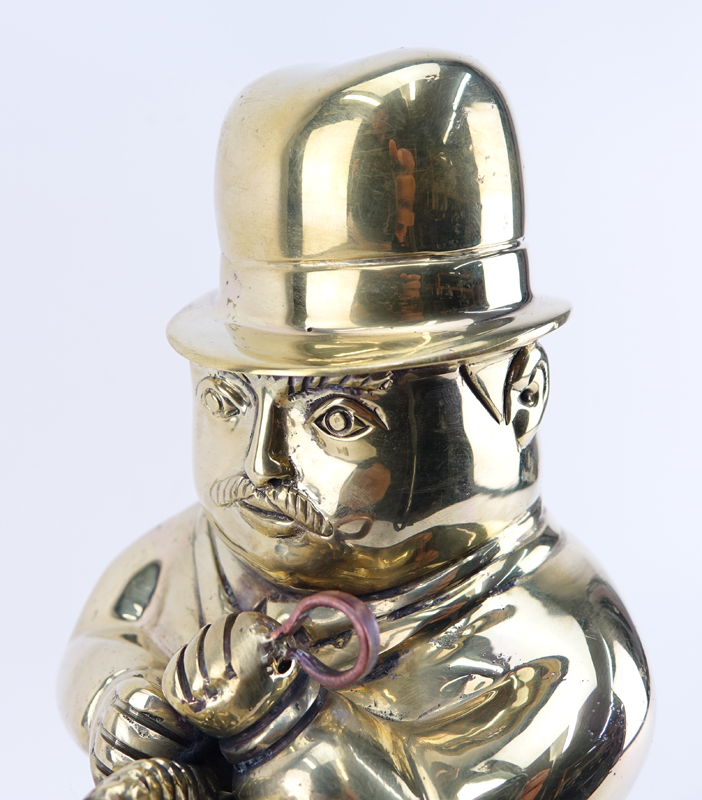 After: Fernando Botero, Colombian (b. 1932) Gilt bronze sculpture 