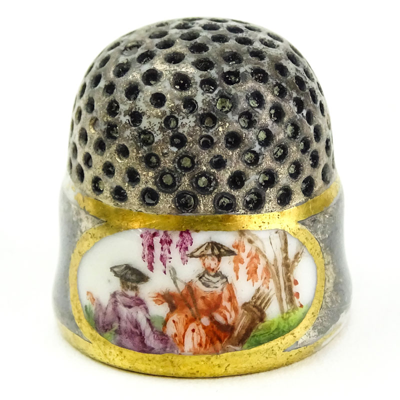 Mid 18th Century Meissen Porcelain Thimble