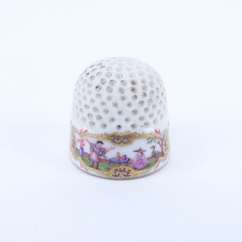 Mid 18th Century Meissen Porcelain Thimble