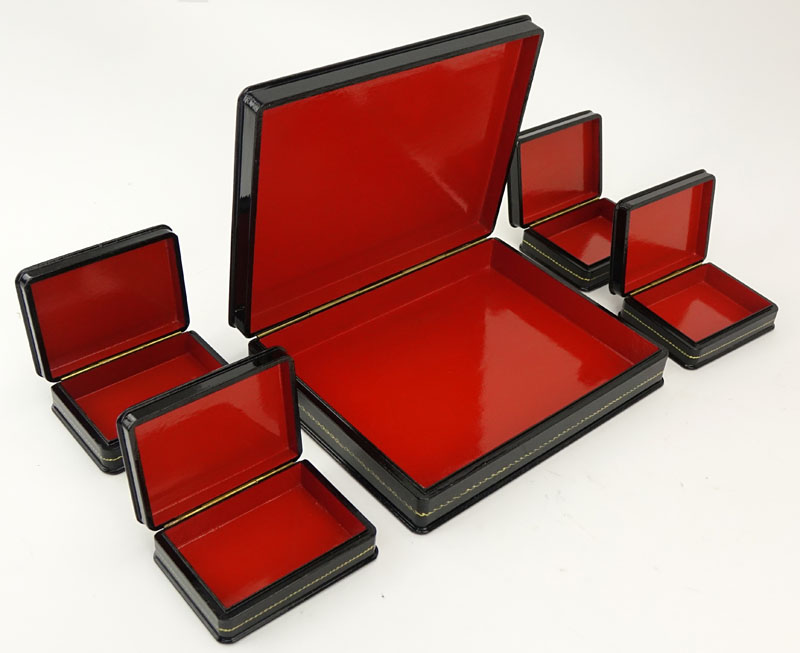 Large Russian Lacquer Box with Four (4) Smaller Boxes Inside