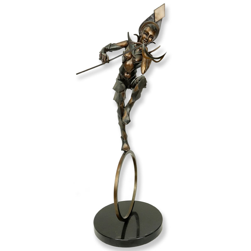 Diane Risa Sher, American (20th C.) Bronze Sculpture "Harlequin Sr"