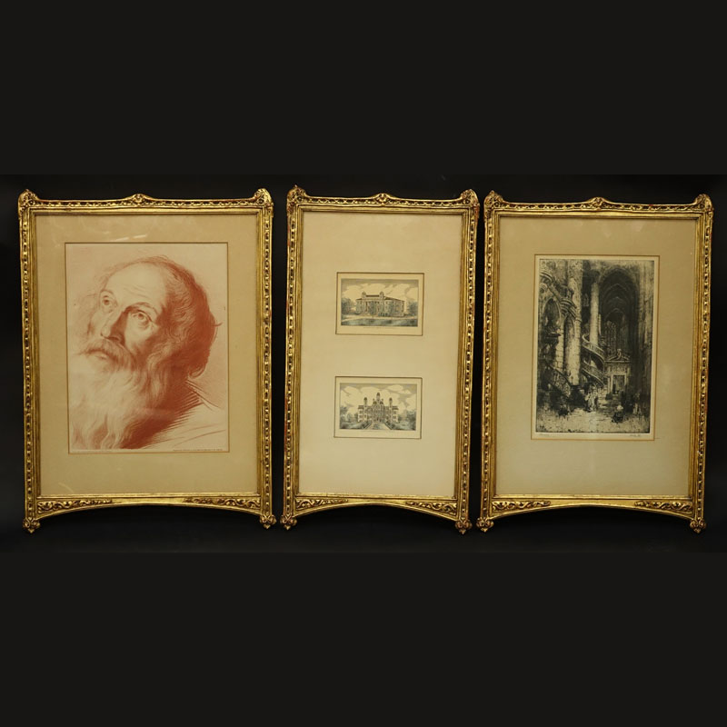Four (4)  `Vintage Art Nouveau Prints