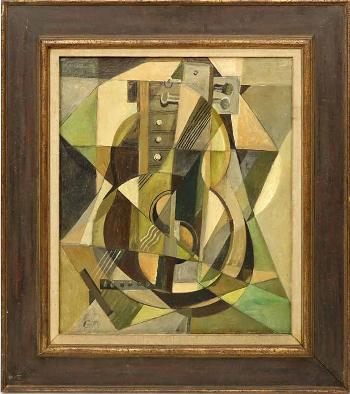 Attributed to Albert Gallatin, New York (1882-1952) Oil on Canvas "Composition" Signed Lower Left