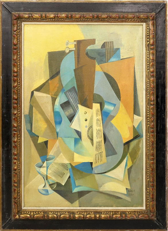 Attributed to Bela Kadar, Hungarian (1877 - 1956) Oil on Canvas "Composition" Signed Lower Right