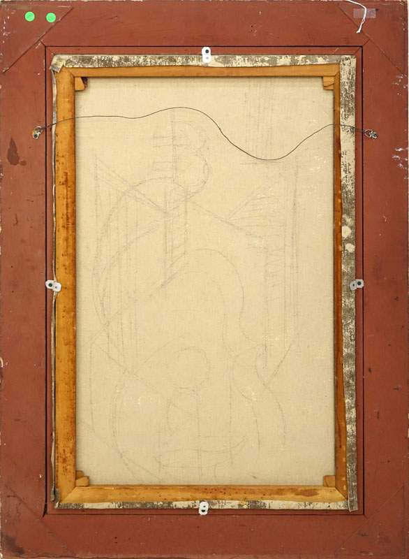Attributed to Bela Kadar, Hungarian (1877 - 1956) Oil on Canvas "Composition" Signed Lower Right