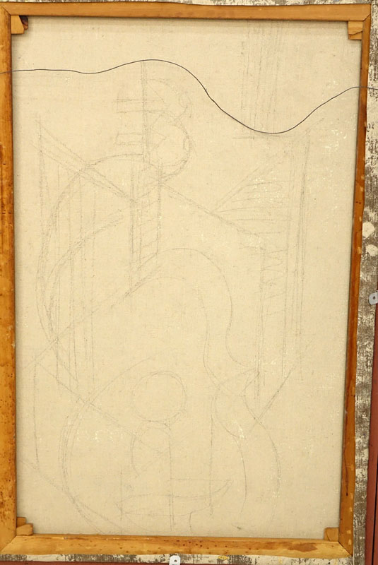 Attributed to Bela Kadar, Hungarian (1877 - 1956) Oil on Canvas "Composition" Signed Lower Right
