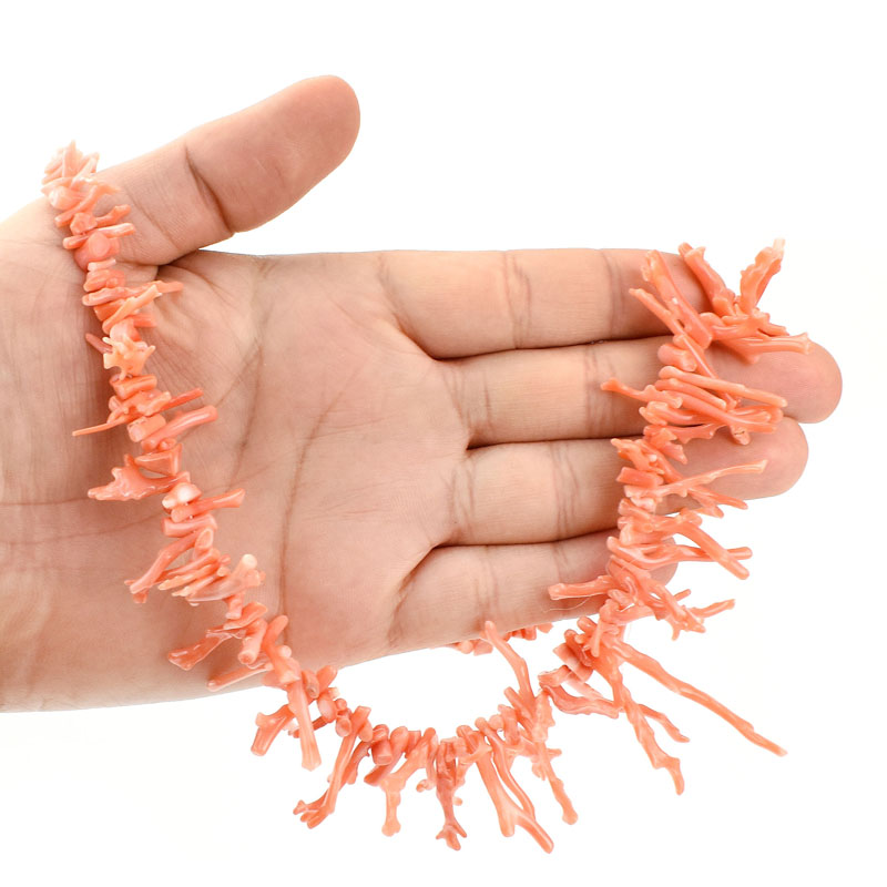 Two (2) Coral and Coral and Quartz Necklaces