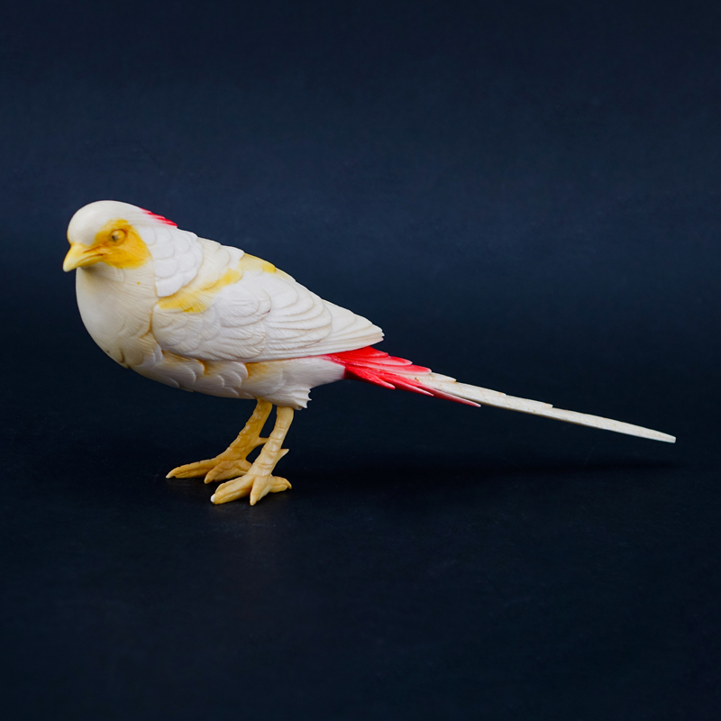 Vintage Chinese Carved Ivory Bird Figurine
